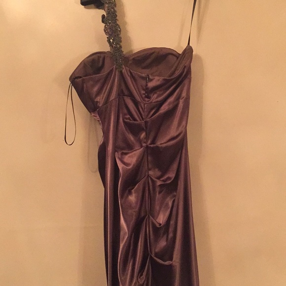Xscape Beautiful Brown Evening Gown Size 12 - Picture 6 of 8
